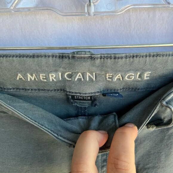American Eagle Women’s Stretch High Rise Cargo Pant Straight Leg size 12 - Picture 4 of 8